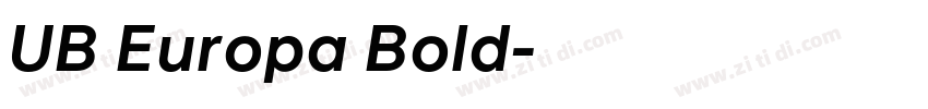 UB Europa Bold字体转换